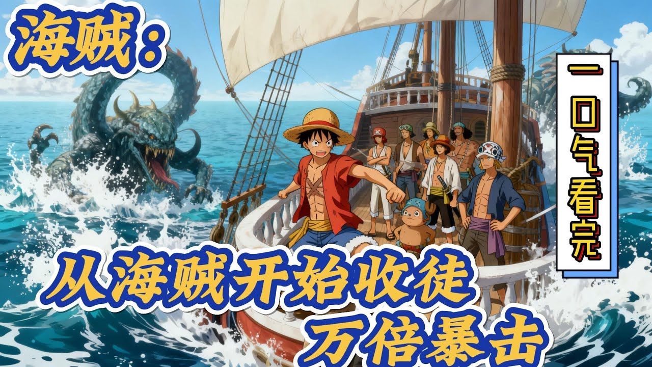🔥完结！💥独家！《海贼：从海贼开始收徒，万倍暴击》武装色霸气经万倍增幅，宿主得到生命庇佑开局收未来女帝汉库克为徒，但这个孽徒好像要骑师蠛祖？#有声漫画#爽文#海贼王#路飞