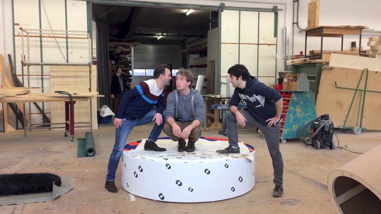Besuch von ANTON - DAS M&Auml;USEMUSICAL in der Werkstatt