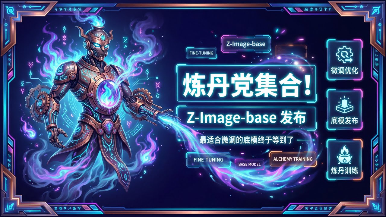 [ComfyUI]炼丹党集合！Z-Image-base 发布，最适合微调的底模终于等到了