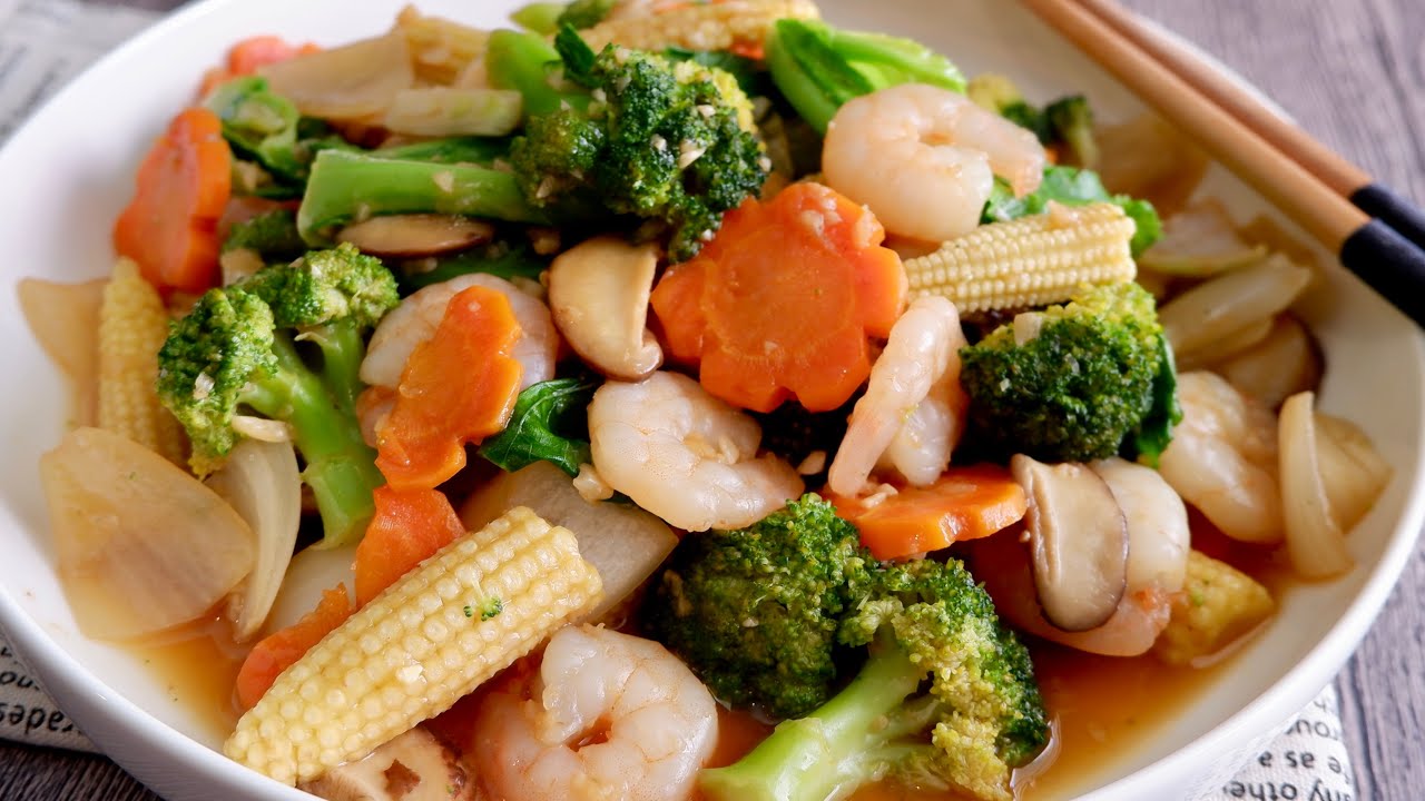 How to Cook the Perfect Sauce for Shrimp & Vegetables 虾仁什锦菜 Chinese Chapsoy Chop Suey Recipe