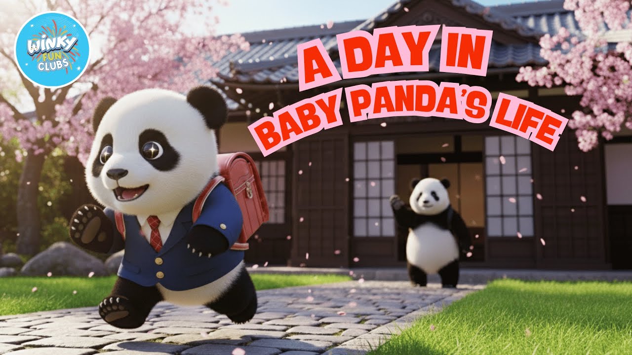 A DAY IN BABY PANDA'S LIFE | KIDS STORY | ANIMALS STORY | WINKY FUN CLUBS