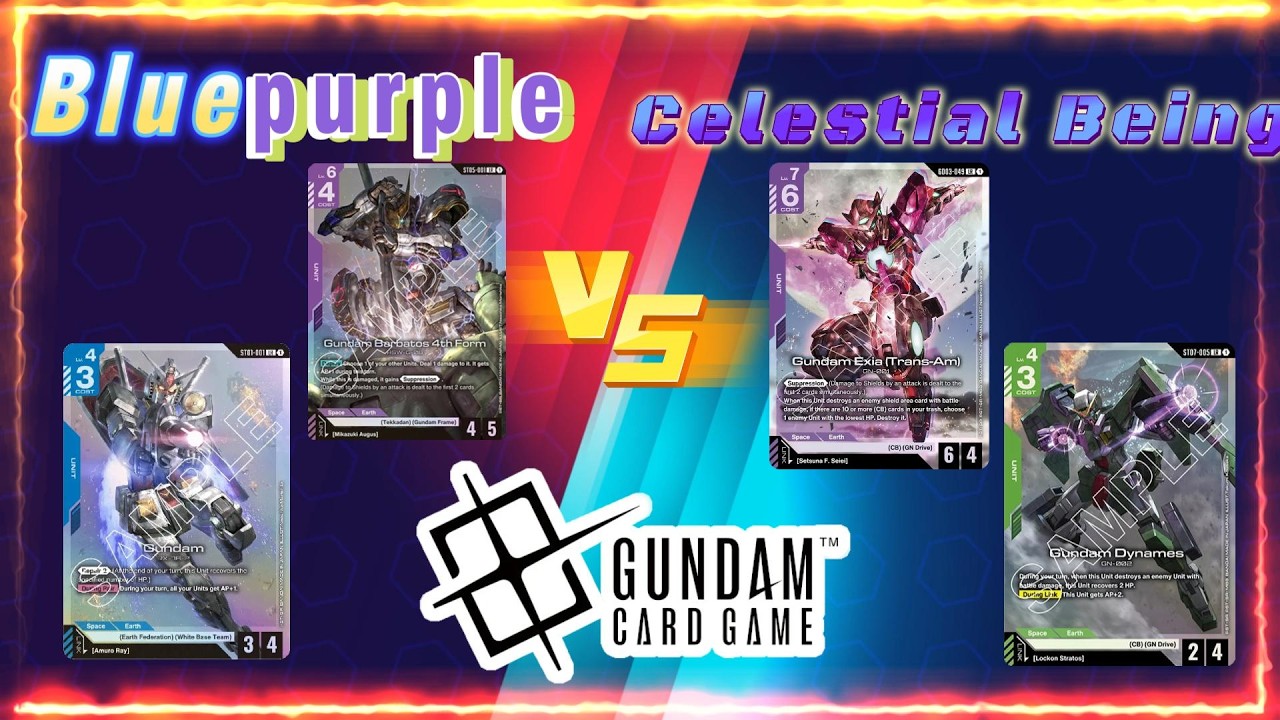 Blue Purple VS Celestial Being The Gundam Card Game  GD03