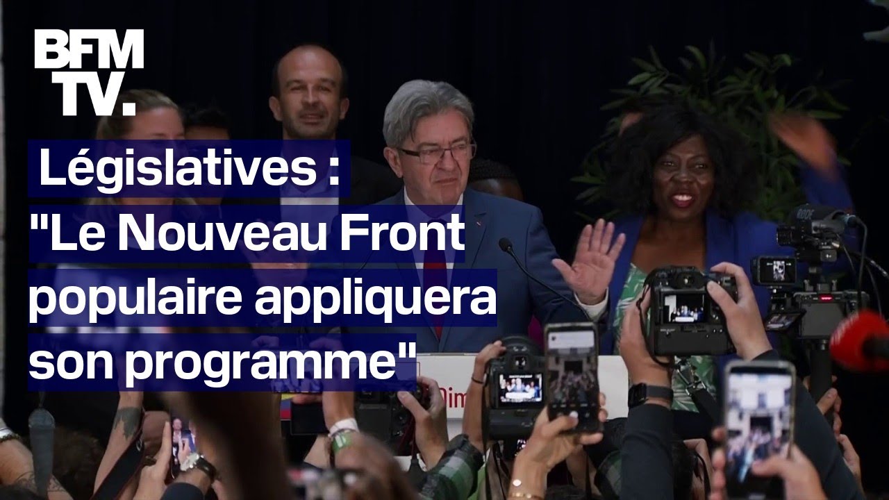 Législatives 2024: le discours de Jean-Luc Mélenchon après la victoire du NFP au second tour