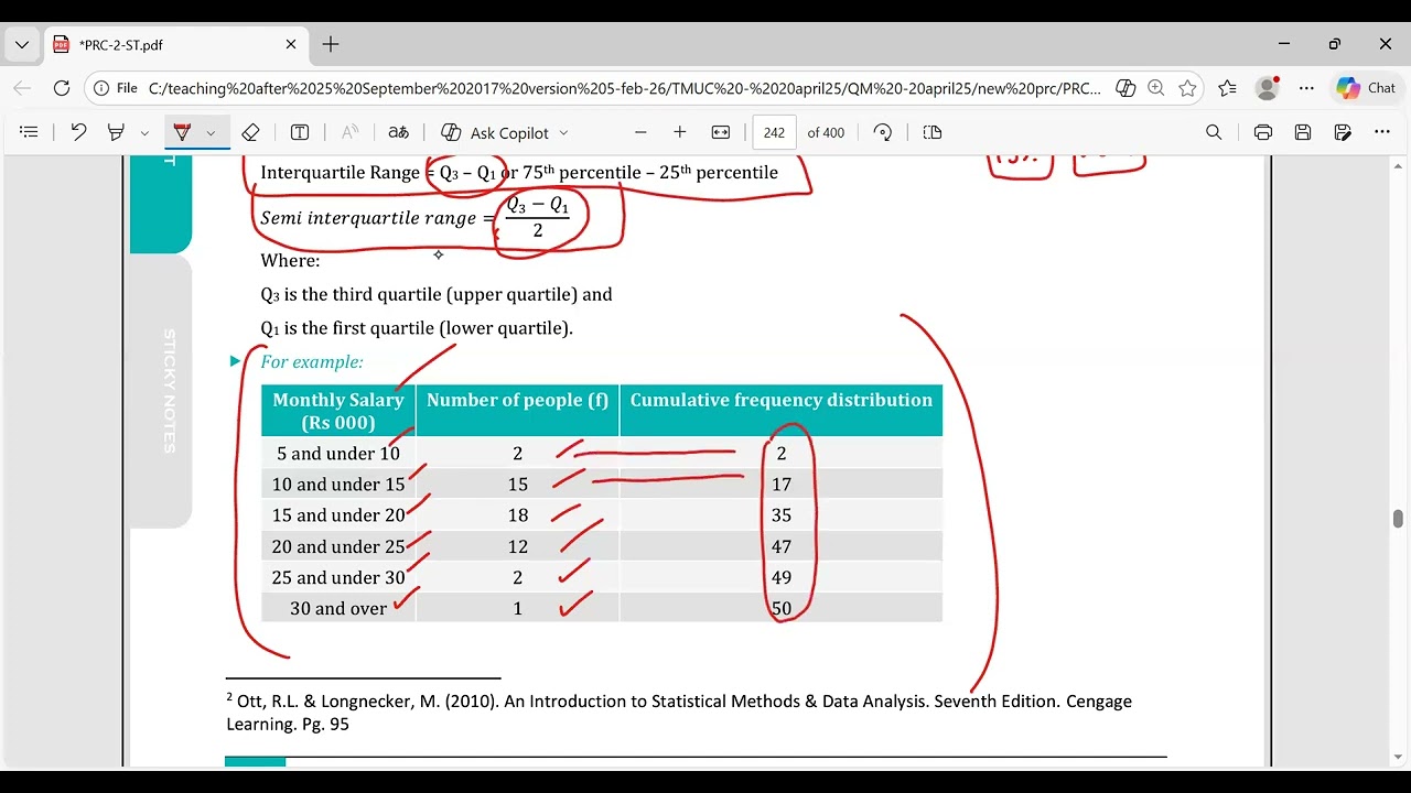 Chapter 8 revision lecture Statistical Measures of Data part 3