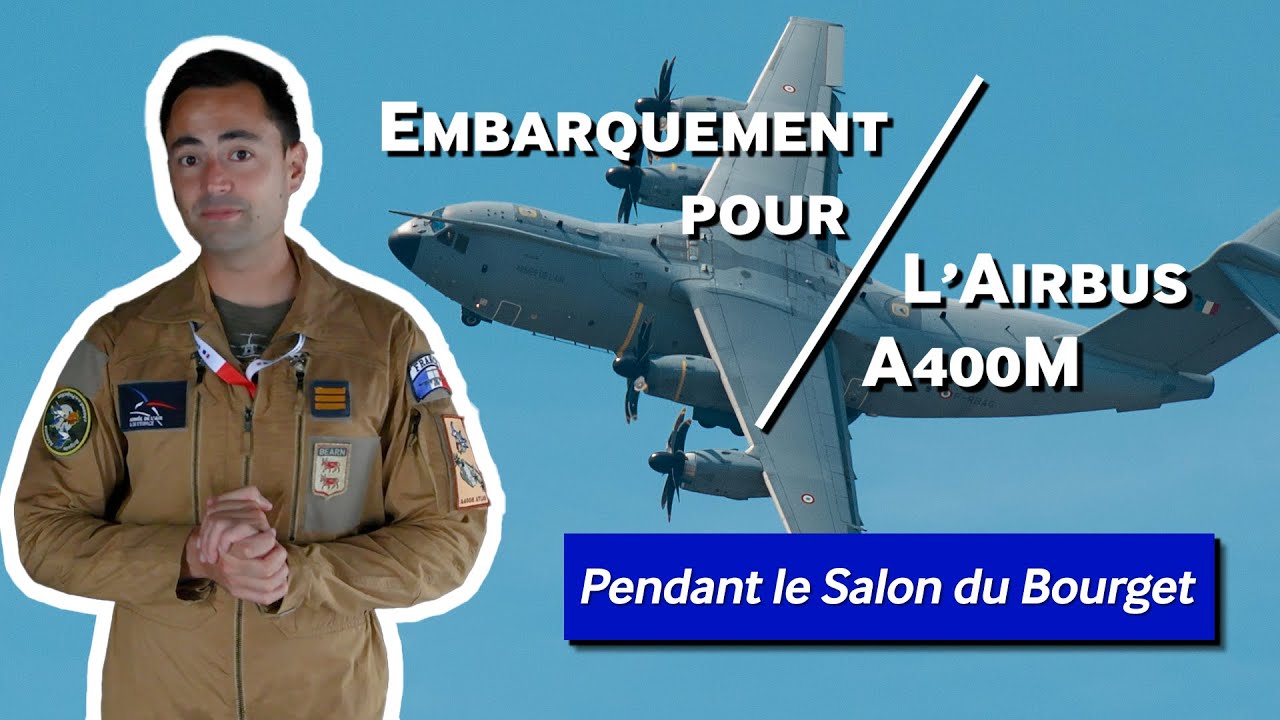 Embarquement pour l'Airbus A400M pendant le Salon du Bourget 2023