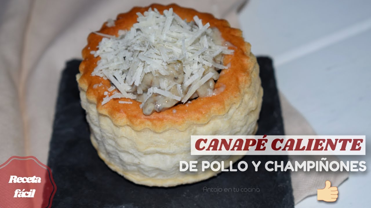 Volovanes de pollo y champiñones 😋 CANAPÉ CALIENTE para aperitivo BARATO, FÁCIL y RÁPIDO