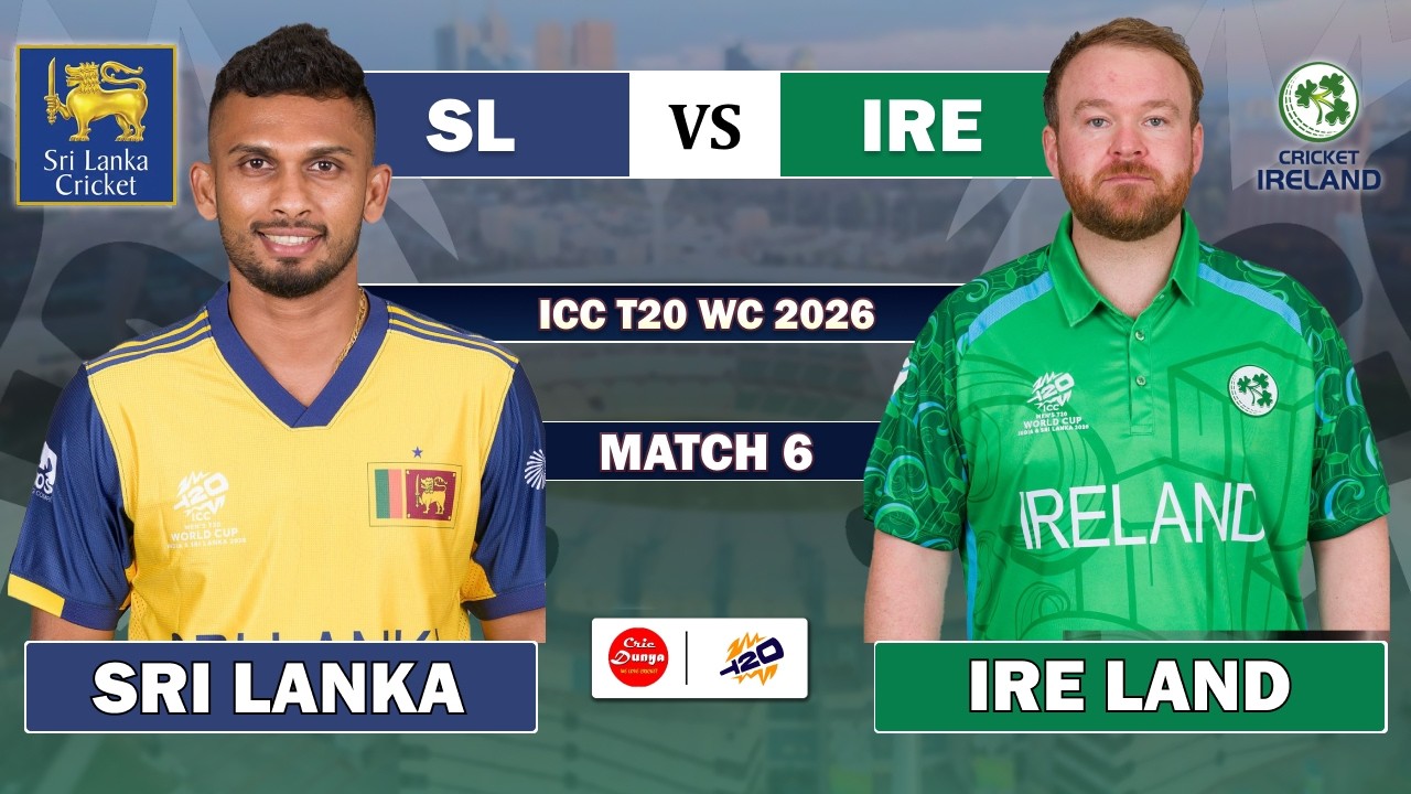 LIVE: Sri Lanka vs Ireland, 6th T20 World Cup | Live Cricket match • SL vs IRE Match Comentary 9 OV