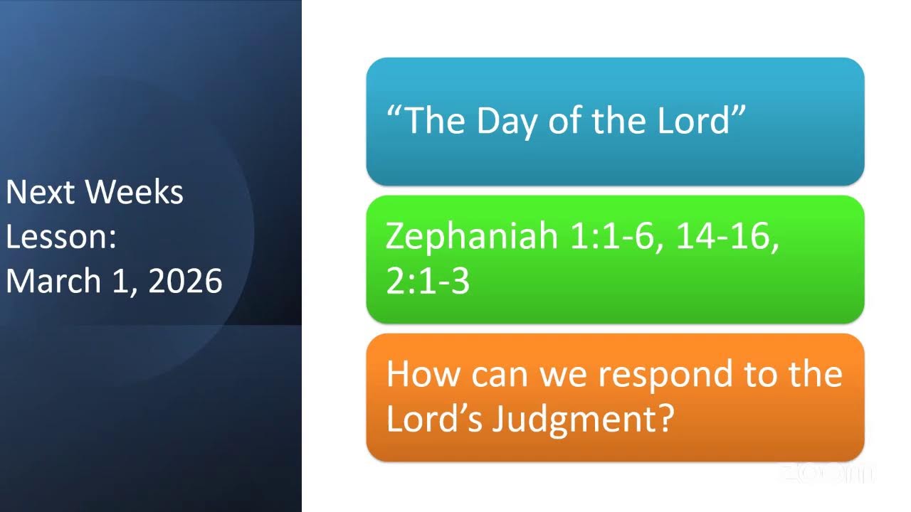 Sunday School February 22, 2026