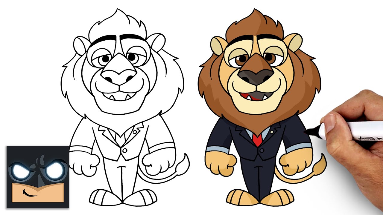 How to Draw Mayor Lionheart | Zootopia