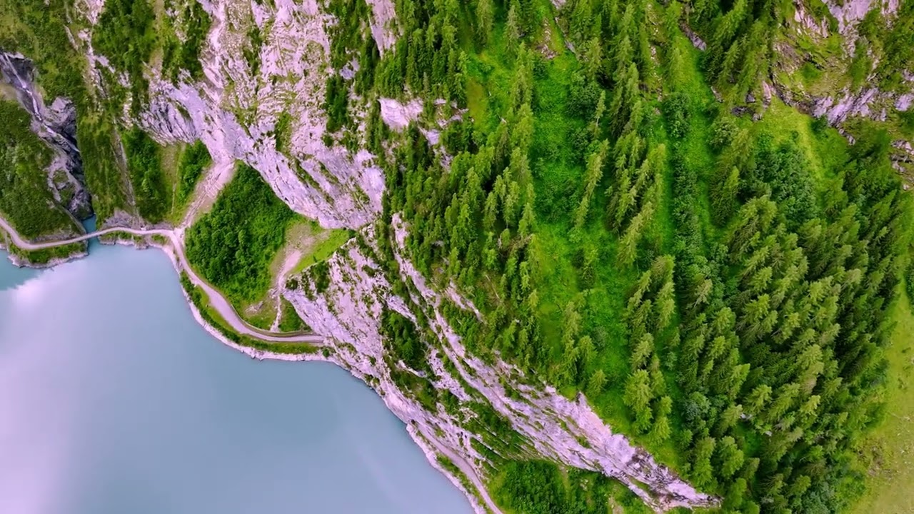 Gigerwaldsee und Baustelle, Gigerwaldlake and construction site