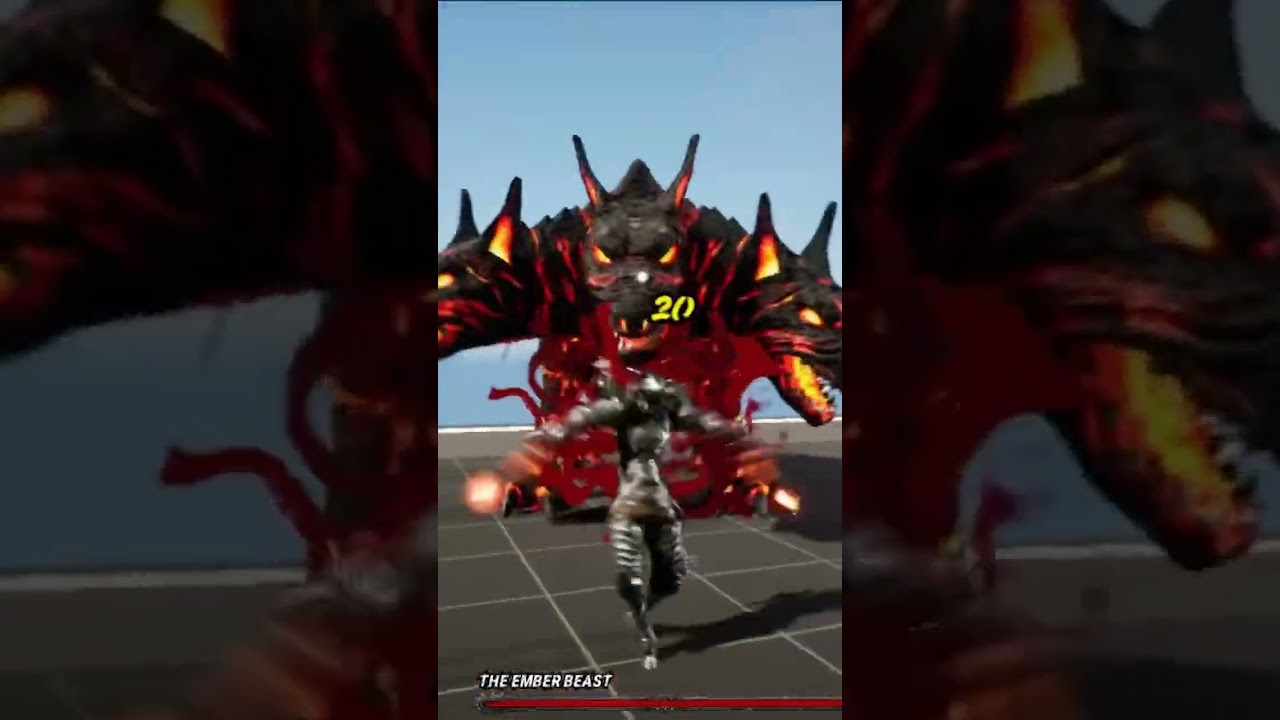 Ember Beast Boss fight test in Grim Hope