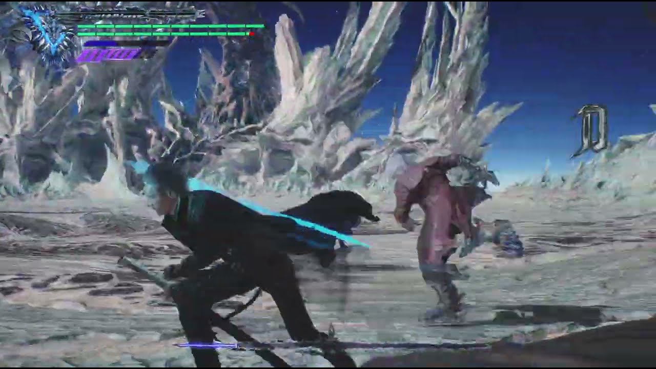 Devil May Cry 5 Vergil Beating Dante 9