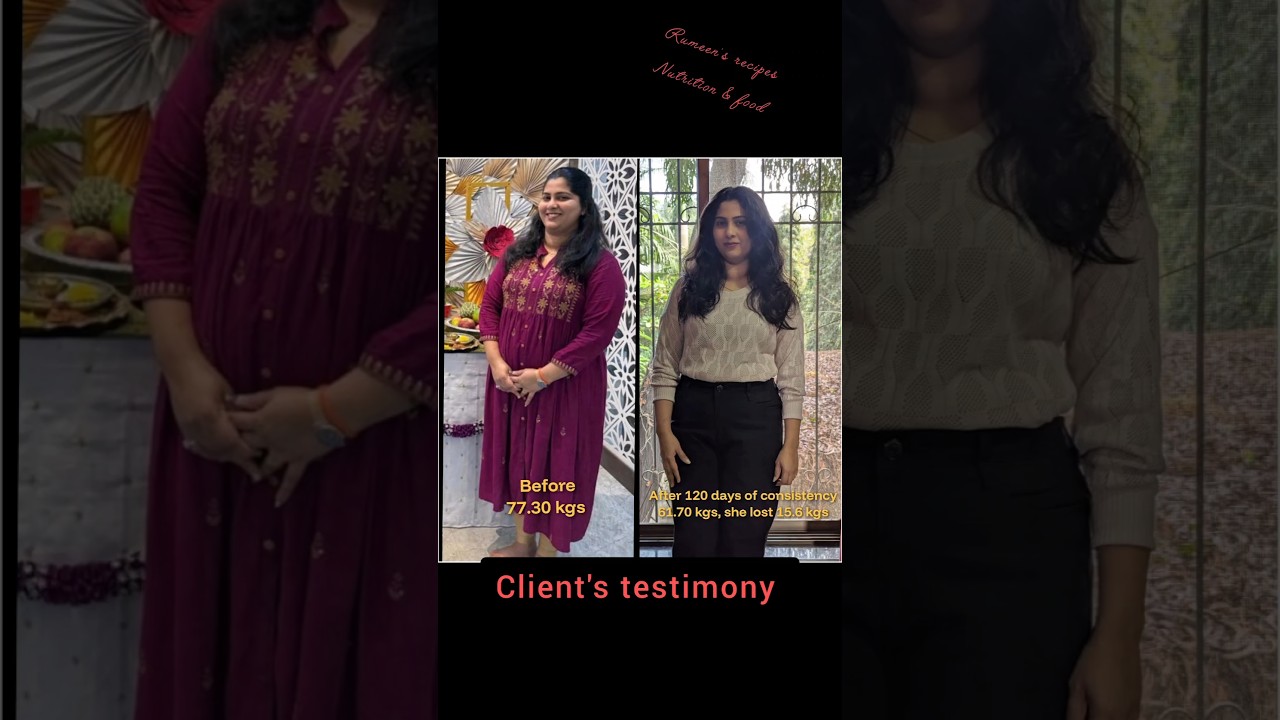 In 120 days she loss15.6 kg / 
