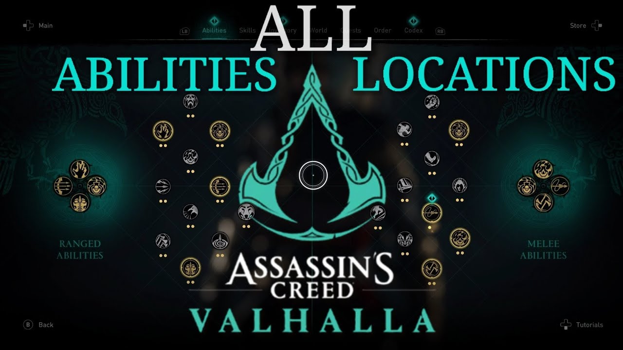 Assassins Creed Valhalla All Abilities and Locations - AC Valhalla All Abilities - Valhalla