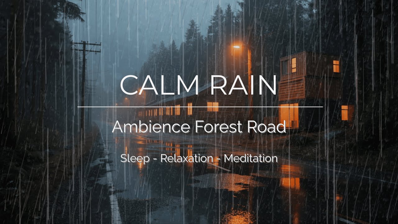🌧️ Calming Rain Sounds for Sleep (NO THUNDER, NO ADS) - Slow Forest Rain for Deep Sleep