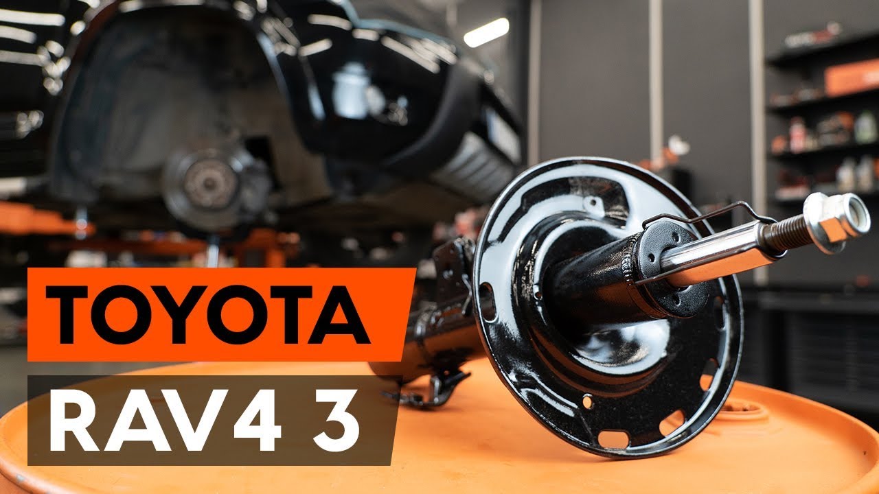 Hvordan bytte fremre fjærbein der på TOYOTA RAV 4 3 (XA30) [AUTODOC-VIDEOLEKSJONER]