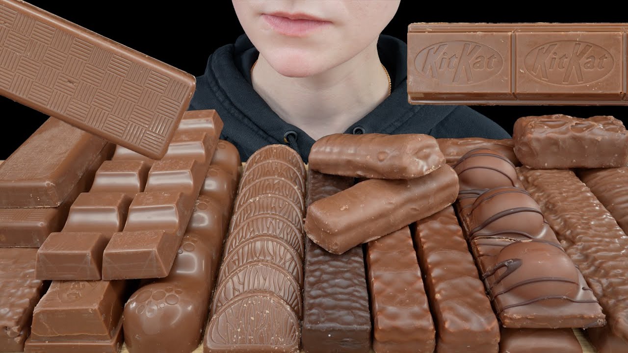 ASMR Chocolate Candy Bars *Cadbury, Ferrero, Milka, Kinder, Snickers, Twix | Dessert Eating Sounds
