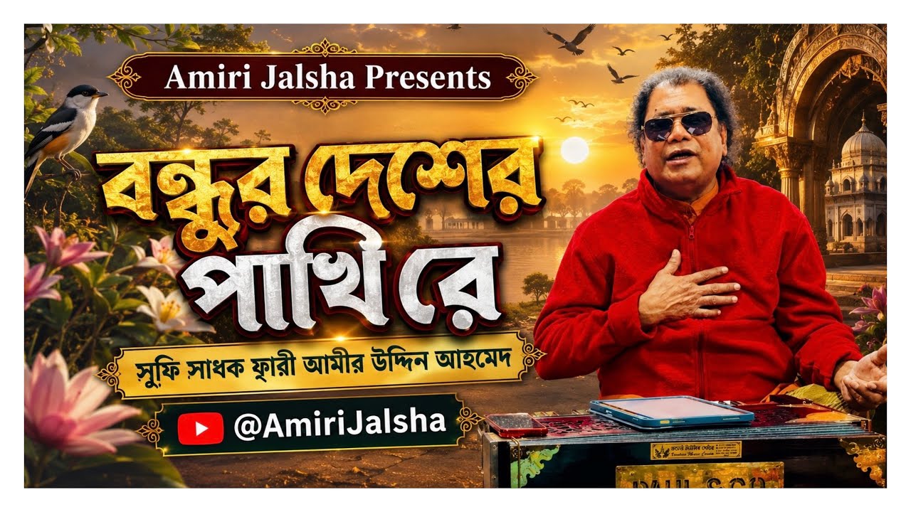বন্ধুর দেশের পাখিরে  - ক্বারী আমীর উদ্দিন আহমেদ ।।@AmiriJalsha ।। Lyrics - Kari Amir Uddin Ahmed