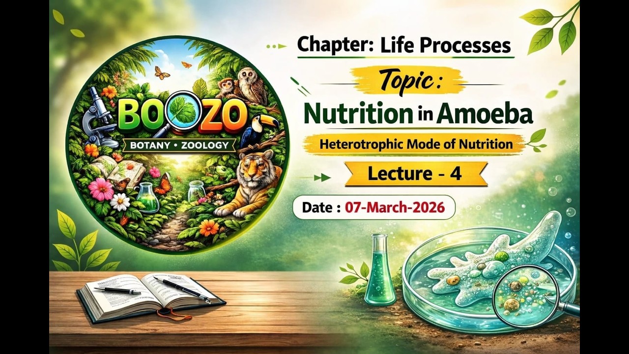 LIFE PROCESSES CLASS 10 | HETEROTROPHIC MODE OF NUTRITION | NUTRITION IN AMOEBA | NCERT | BOOZO