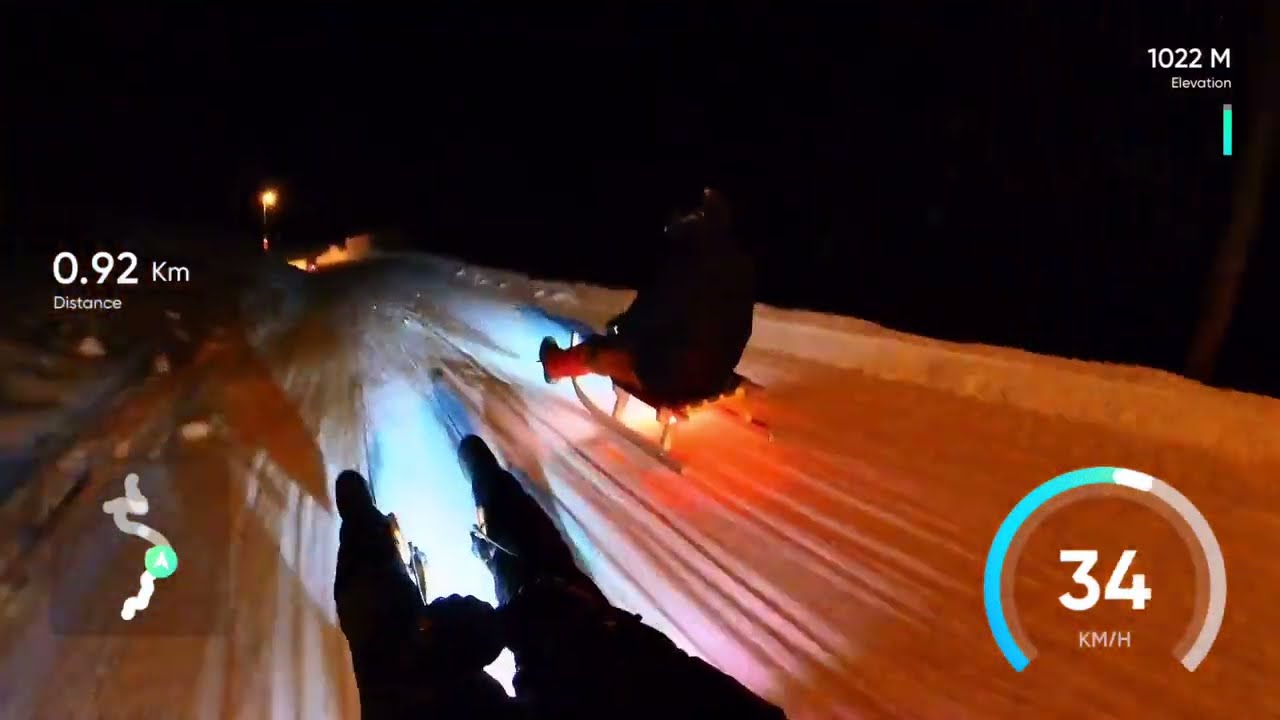 Nachtrodeln am Hexenritt in Söll (19.01.2024) - 2. Abfahrt