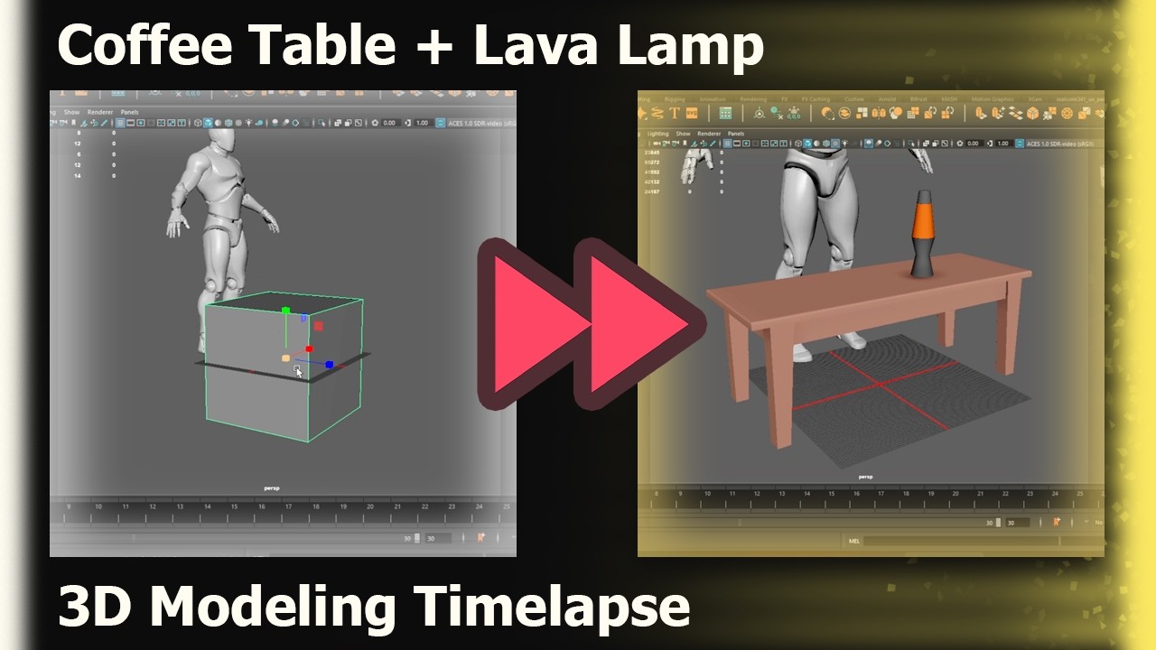 Hot Coffee | Maya 3D Hard Surface Modeling Timelapse