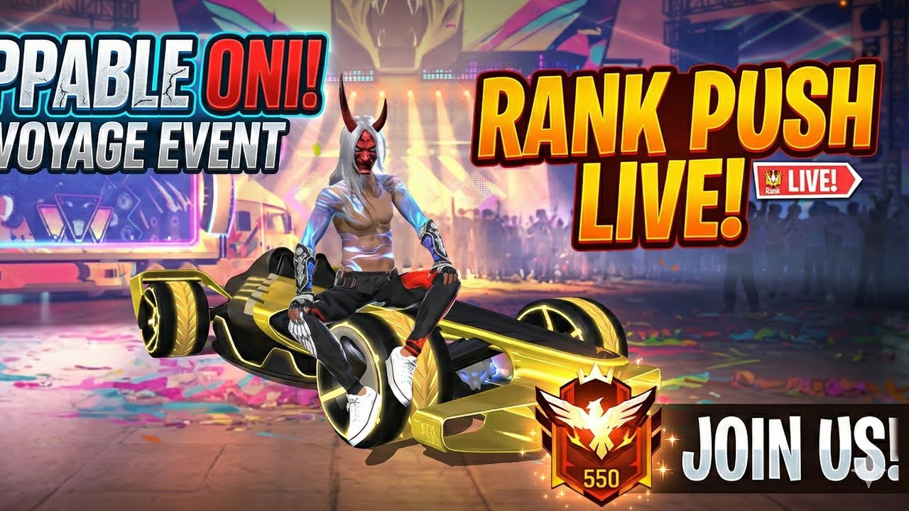 🔴 LIVE NOW – Road to Grandmaster in Free Fire! 💥Headshot Only Challenge 😈 | Free Fire #livestream 
