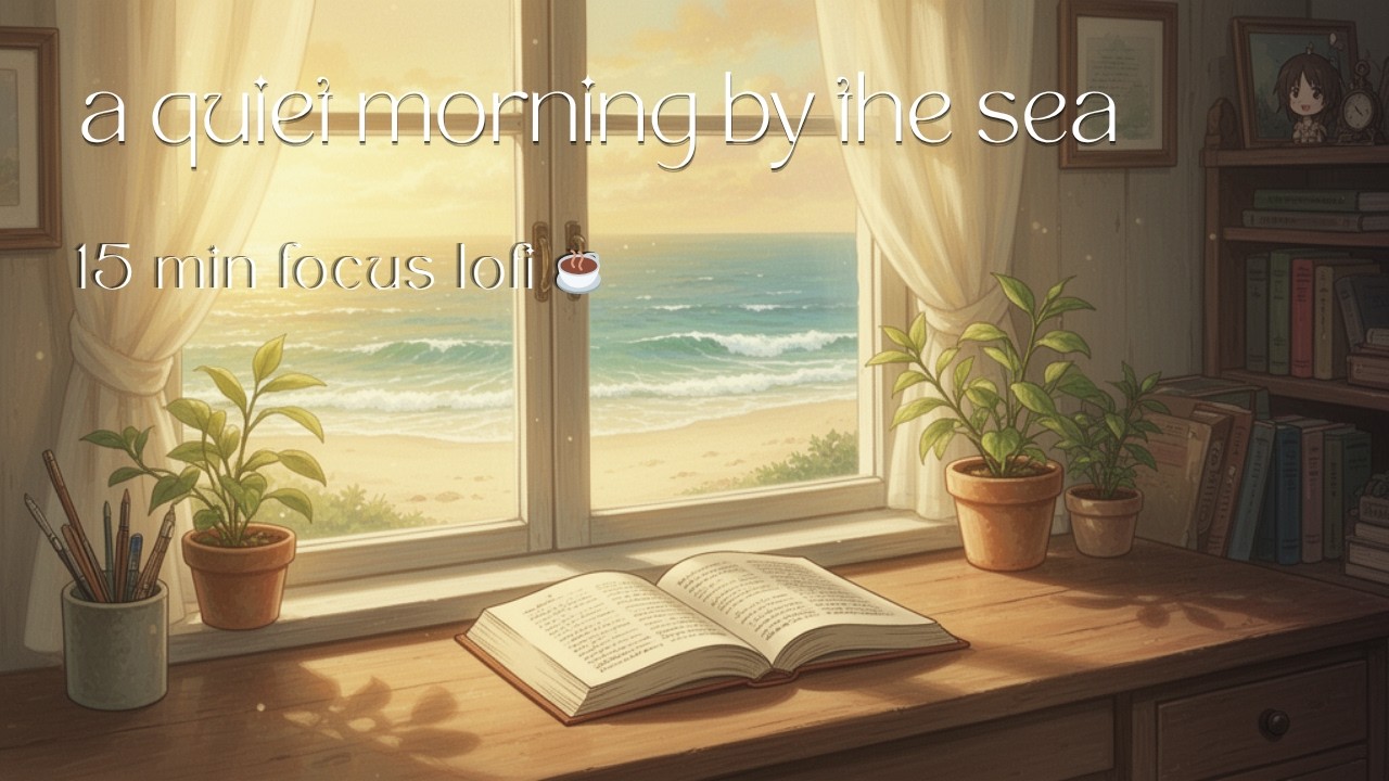 coffee, books, and the sea | morning study lofi