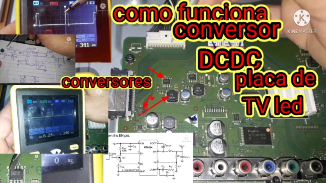 como funciona conversor dcdc de tv  led funcionamento teórico e prático vídeo  completo