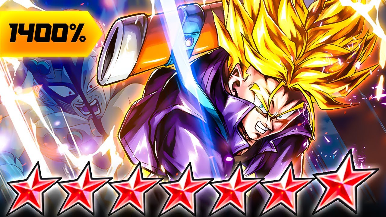 (Dragon Ball Legends) ZENKAI 7, 1400%, 14 STAR LF GRN TRUNKS DOES DECENT DAMAGE END OF SENTENCE!