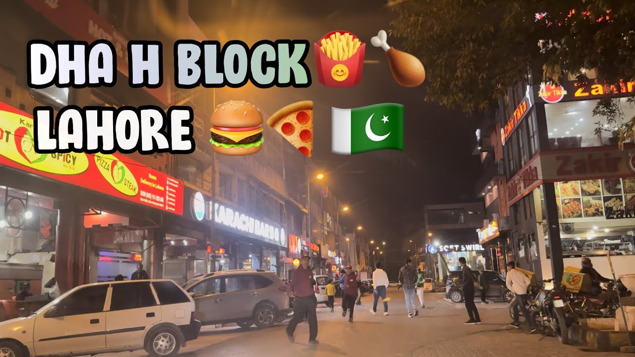 Night Drive at DHA H Block Food Market 🌙🍕 | Lahore Best Food Spots!  #lahorefood #streetfoodpakistan