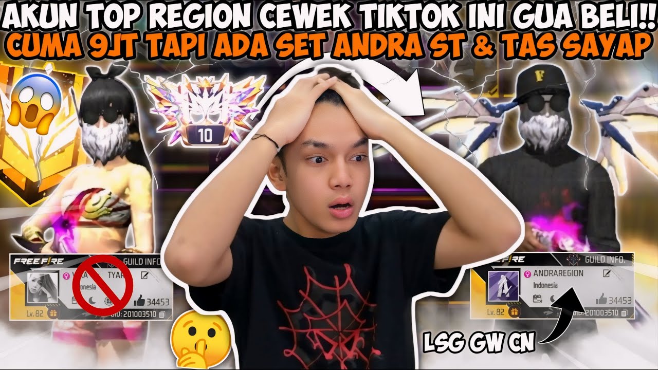 AKUN TOP REGION CEWEK TIKTOK INI GW BELI CUMAN 9 JT! ISI VAULTNYA MEMBAGONGKAN! LENGKAP BANGET