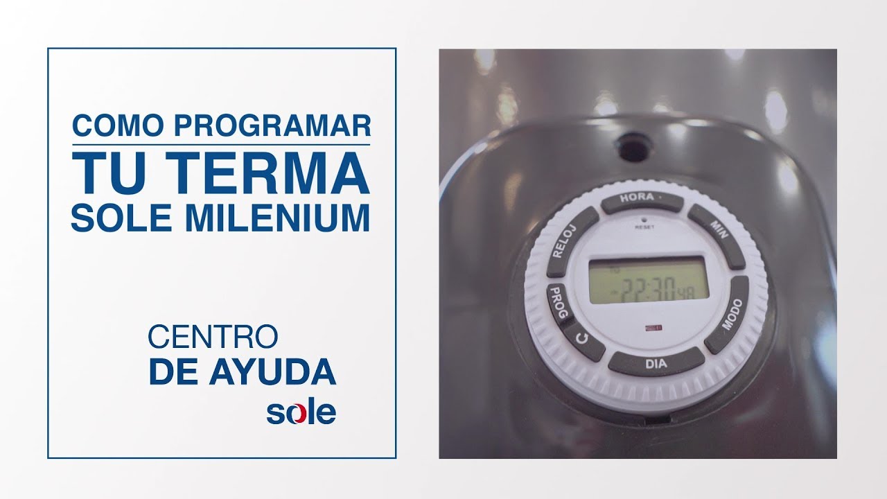 Cómo programar tu Terma Sole Milenium
