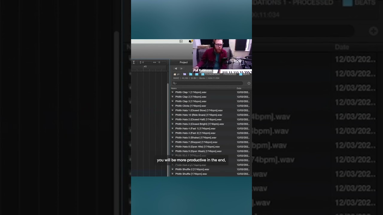 Producer tip: Split your workflow across the week to stay motivated