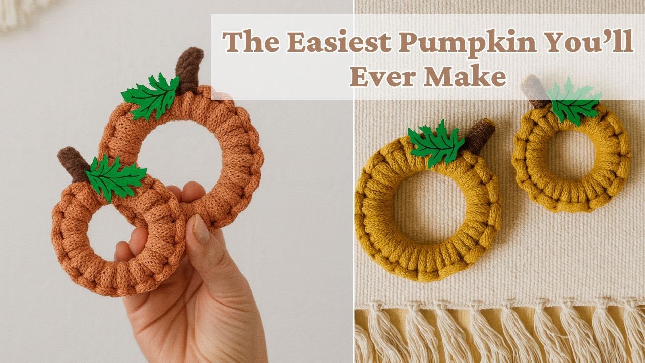 Easiest DIY Macrame Pumpkin 🎃 | Step-by-Step Tutorial for Beginners