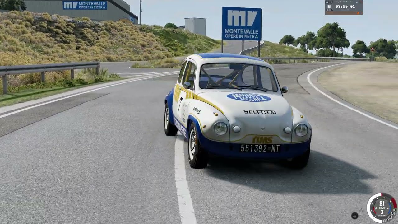 Carrera de Seat 600 en BeamNG