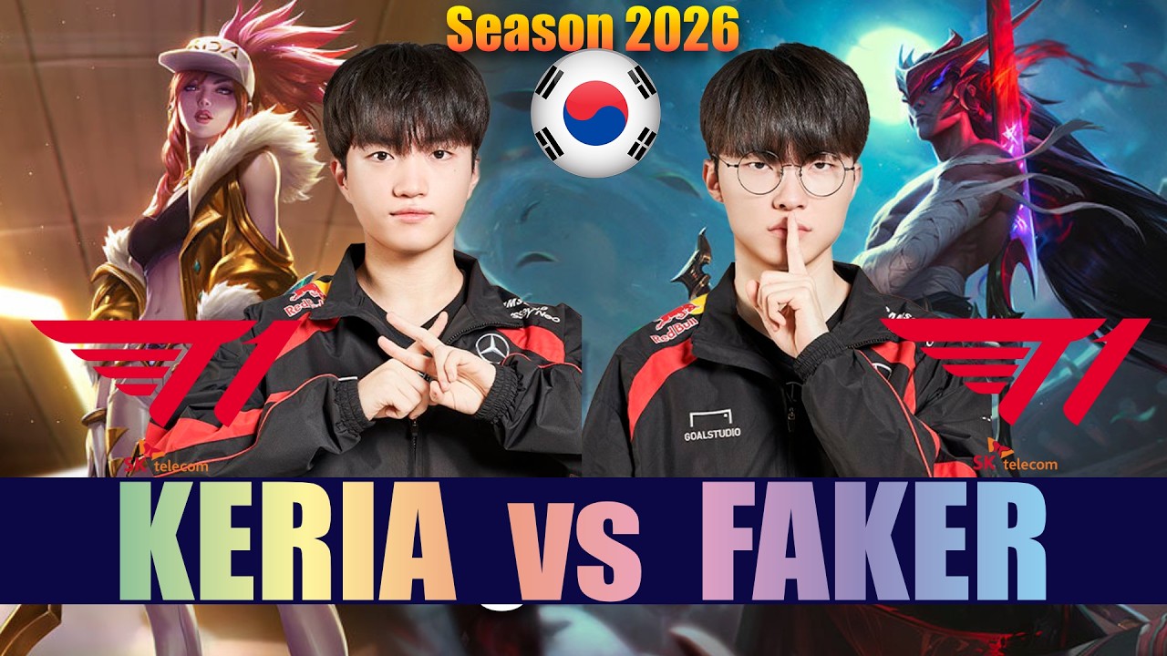 T1 Keria vs T1 Faker - Keria AKALI vs Faker YONE Mid - Patch 26.15 KR Ranked | lolrec