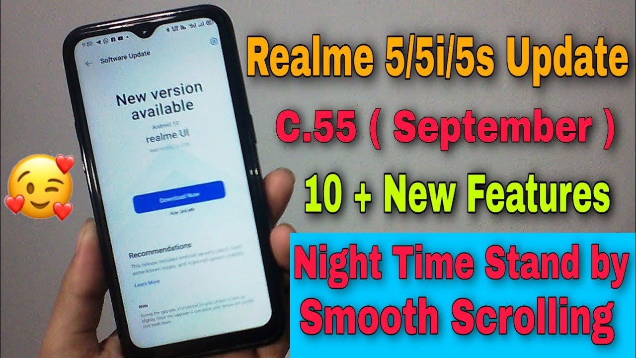 Realme 5/5i/5s September C.55 Update | 90Hz Smooth Scrolling, Night Time Standby |Realme C.55 Update