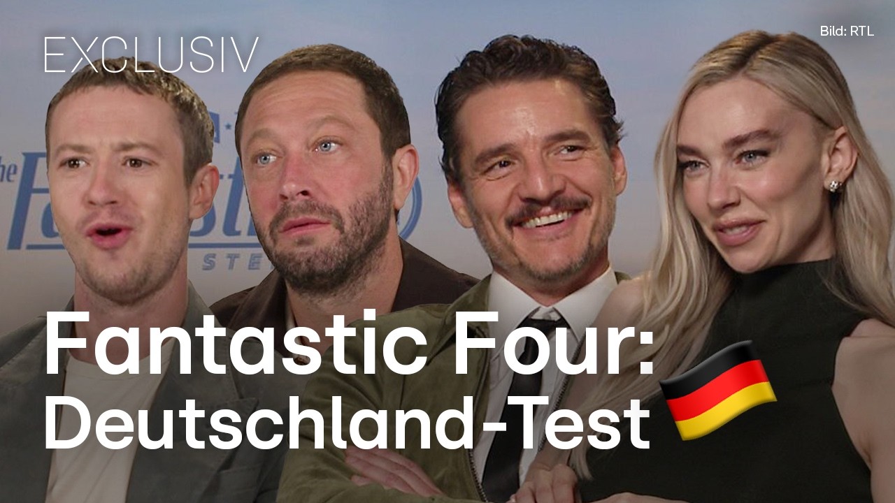 Pedro Pascal & Fantastic Four-Cast lesen komplizierte DEUTSCHE Wörter vor I Exclusiv
