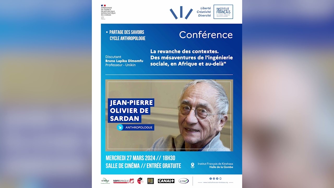 Conférence de Jean-Pierre Olivier De Sardan // PARTAGE DES SAVOIRS CYCLE ANTHROPOLOGIE