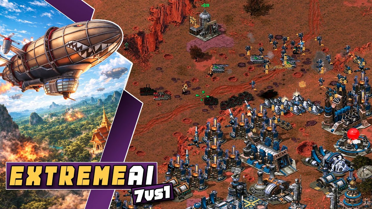 Один удар супероружием — и мы погибнем | Red Alert 2 | 1 против 7 экстремальных ИИ