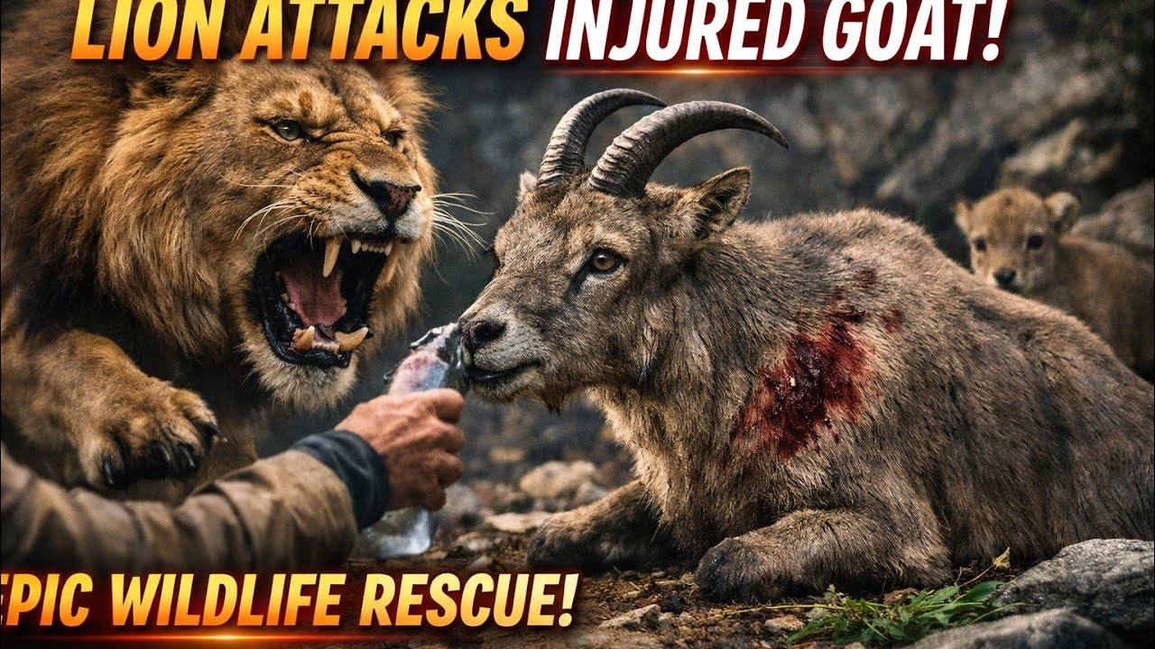 Mountain Goat Rescue: Human Saves Injured Mother & Kid | Emotional Wildlife Story