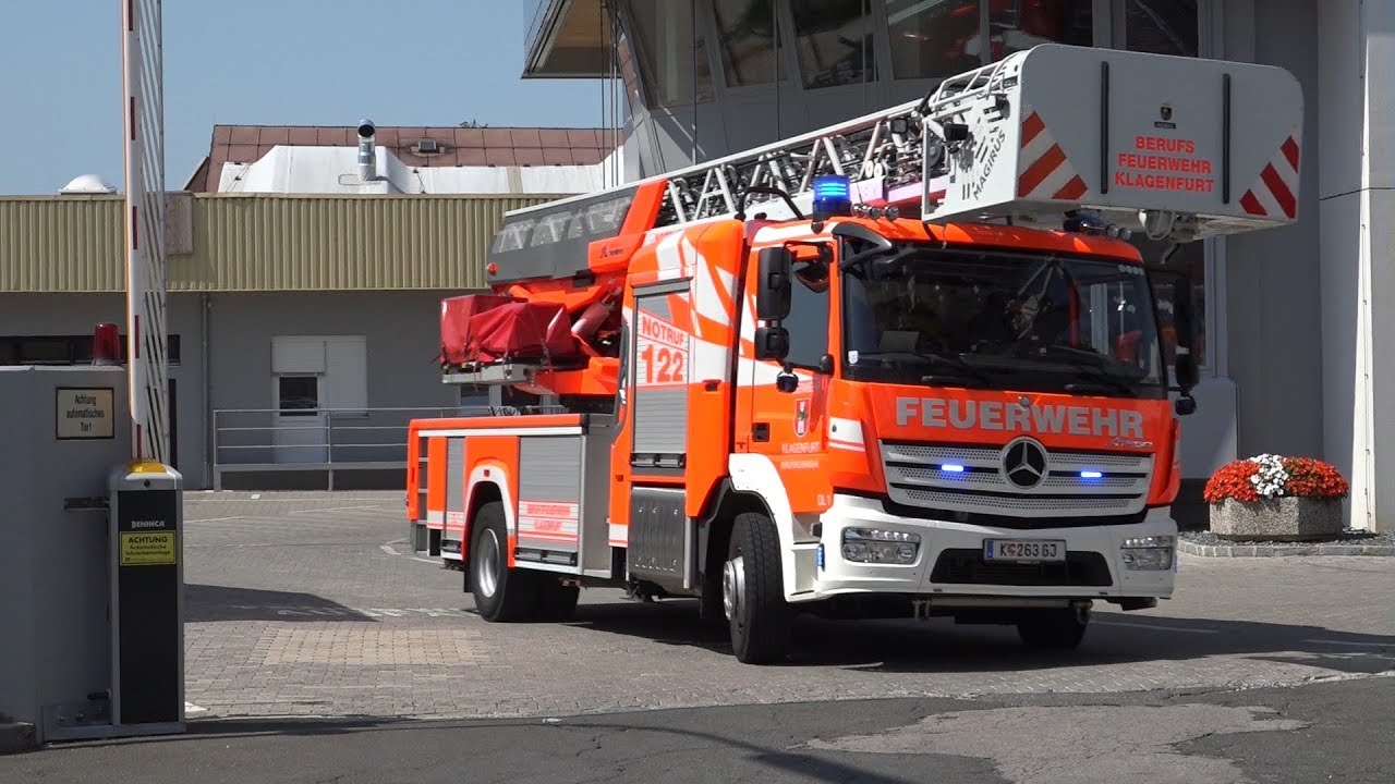 3x Berufsfeuerwehr Klagenfurt auf Einsatzfahrt
