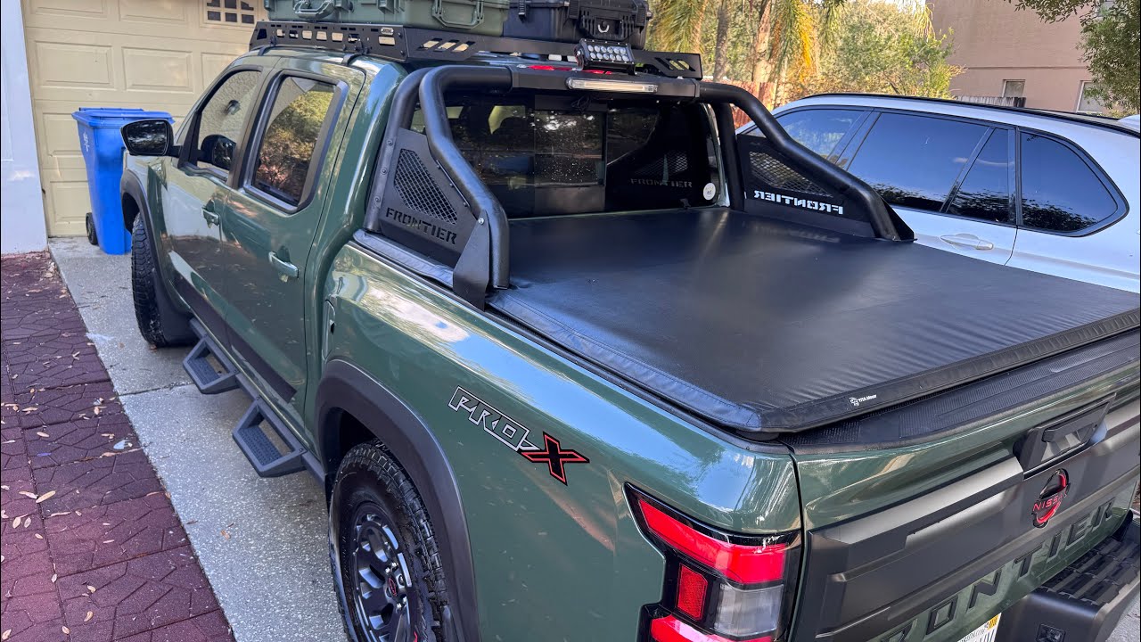 Модифицированный складной чехол для грузового отсека Nissan Frontier Pro-X 2025 года, совместимый...
