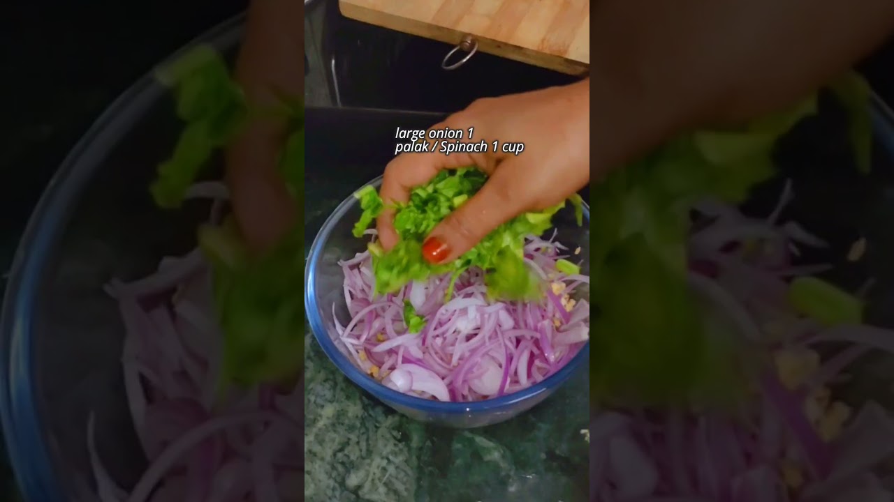 crispy dal palak pakoda / Ramadan #shorts