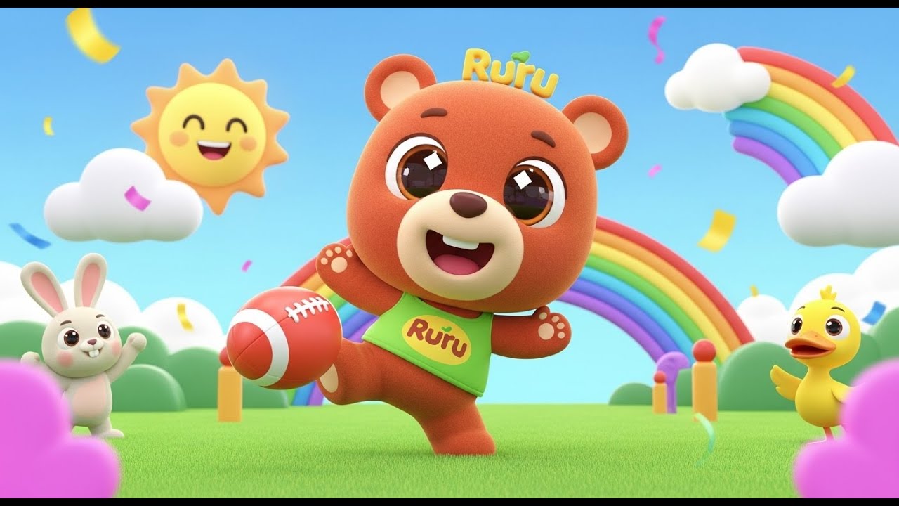 Ruru Rolla Ball Game ⚽🎵 Fun Nursery Rhymes for Kids