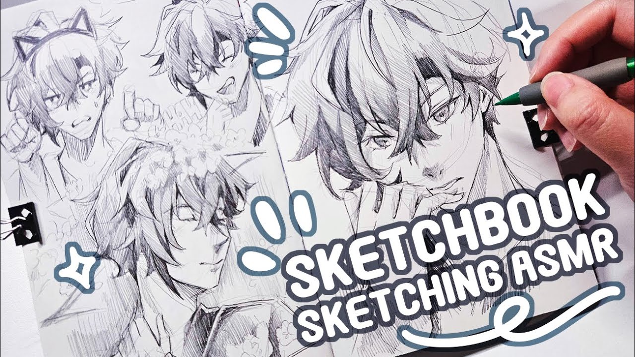 SKETCHBOOK ASMR| Sketching Session| Real Time Process