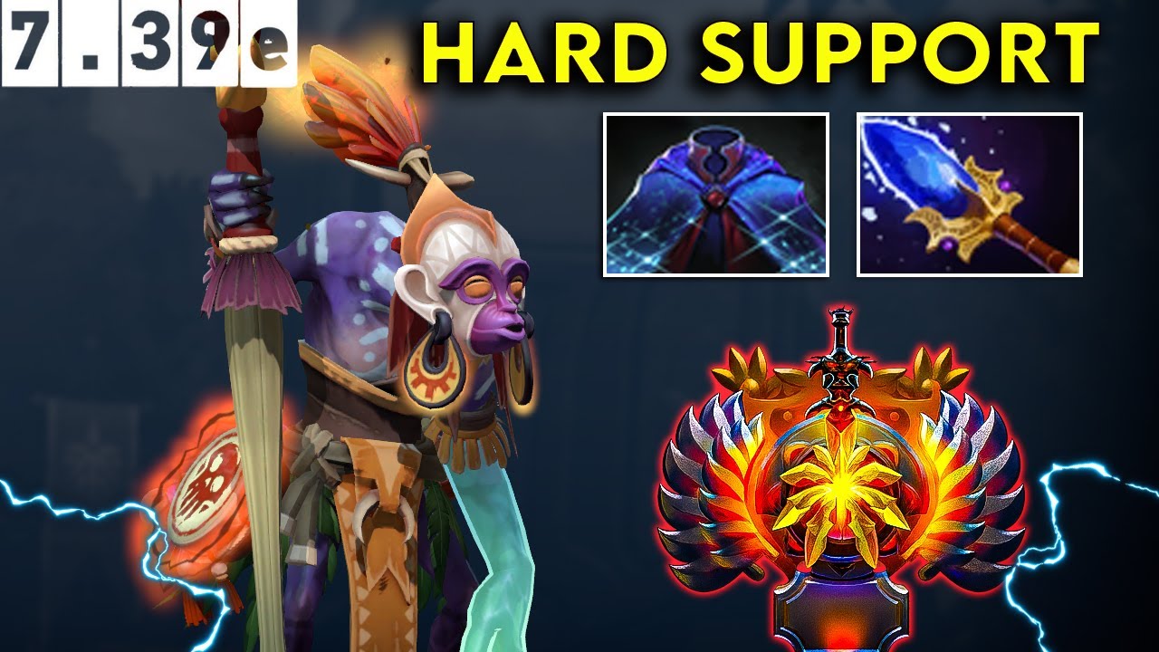 Witch Doctor Immortal Hard Support - Dota 2 Patch 7.39e Pro Pub Gameplay