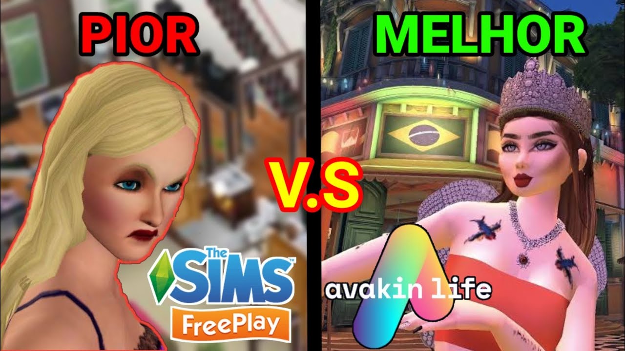 COMPARANDO AVAKIN LIFE E THE SIMS FREEPLAY