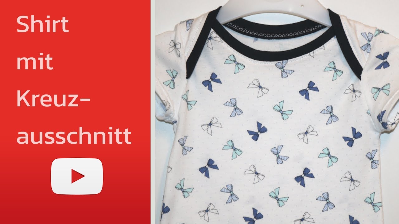 Shirt mit Kreuzausschnitt nähen - amerikanischer Ausschnitt