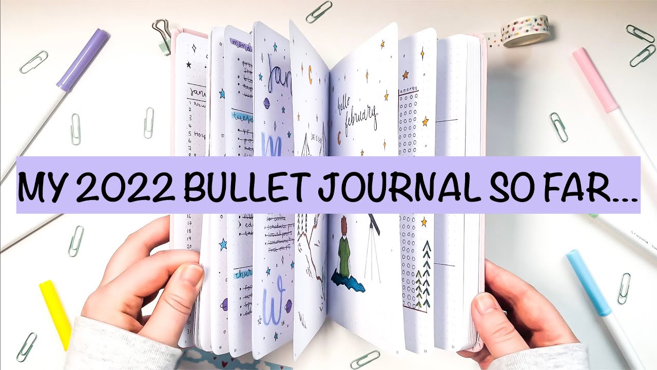 MY 2022 BUJO SO FAR | Yearly pages, January and February chatty flip through!